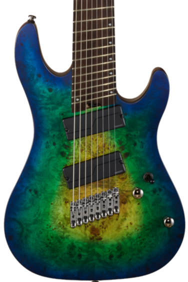 Cort KX508MS Multi Scale II 8-String Electric Guitar - Mariana Blue Burst