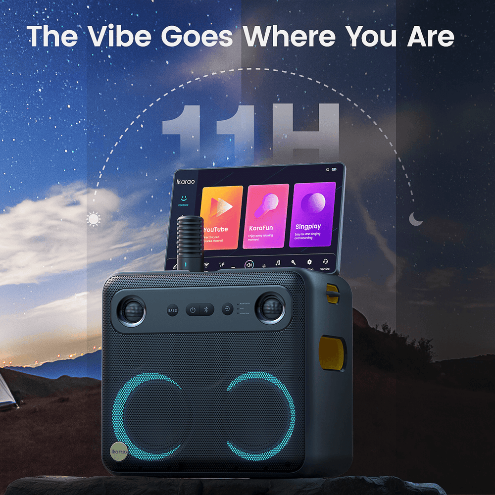 Ikarao Break X2 Portable Wireless Karaoke Machine |  IKARAO |  BLUETOOTH KARAOKE SPEAKER |  Zoso Music