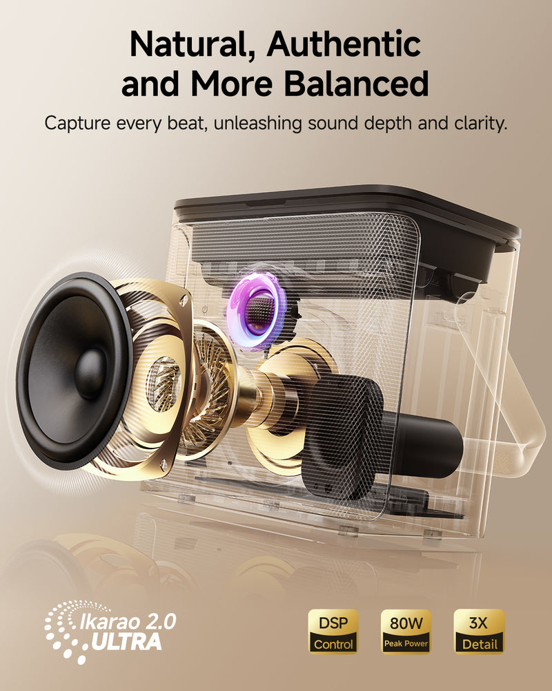 Ikarao Shell S3 Portable Karaoke Machine |  IKARAO |  BLUETOOTH KARAOKE SPEAKER |  Zoso Music