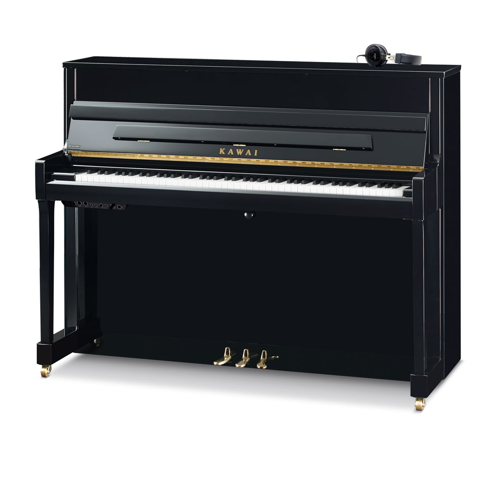 Kawai K200-ATX4 Hybrid Upright Piano - Ebony Polish