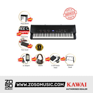 Kawai MP Series MP11SE Digital Piano 88 Keys W/portable Stand Bench & Headphone Black |  KAWAI |  PIANO-DIGITAL |  Zoso Music