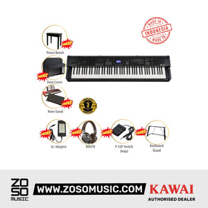 Kawai MP Series MP7SE Digital Piano 88 Keys W/portable Stand Bench & Headphone Black |  KAWAI |  PIANO-DIGITAL |  Zoso Music