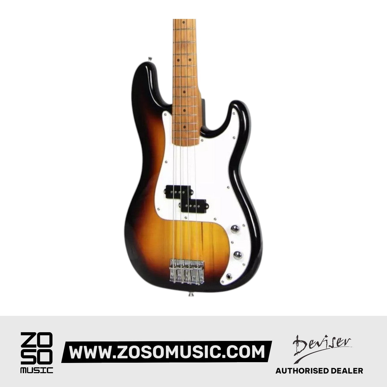 Deviser L-B1-4-3TS Bass Guitar, Sunburst |  DEVISER |  BASS GUITAR |  Zoso Music