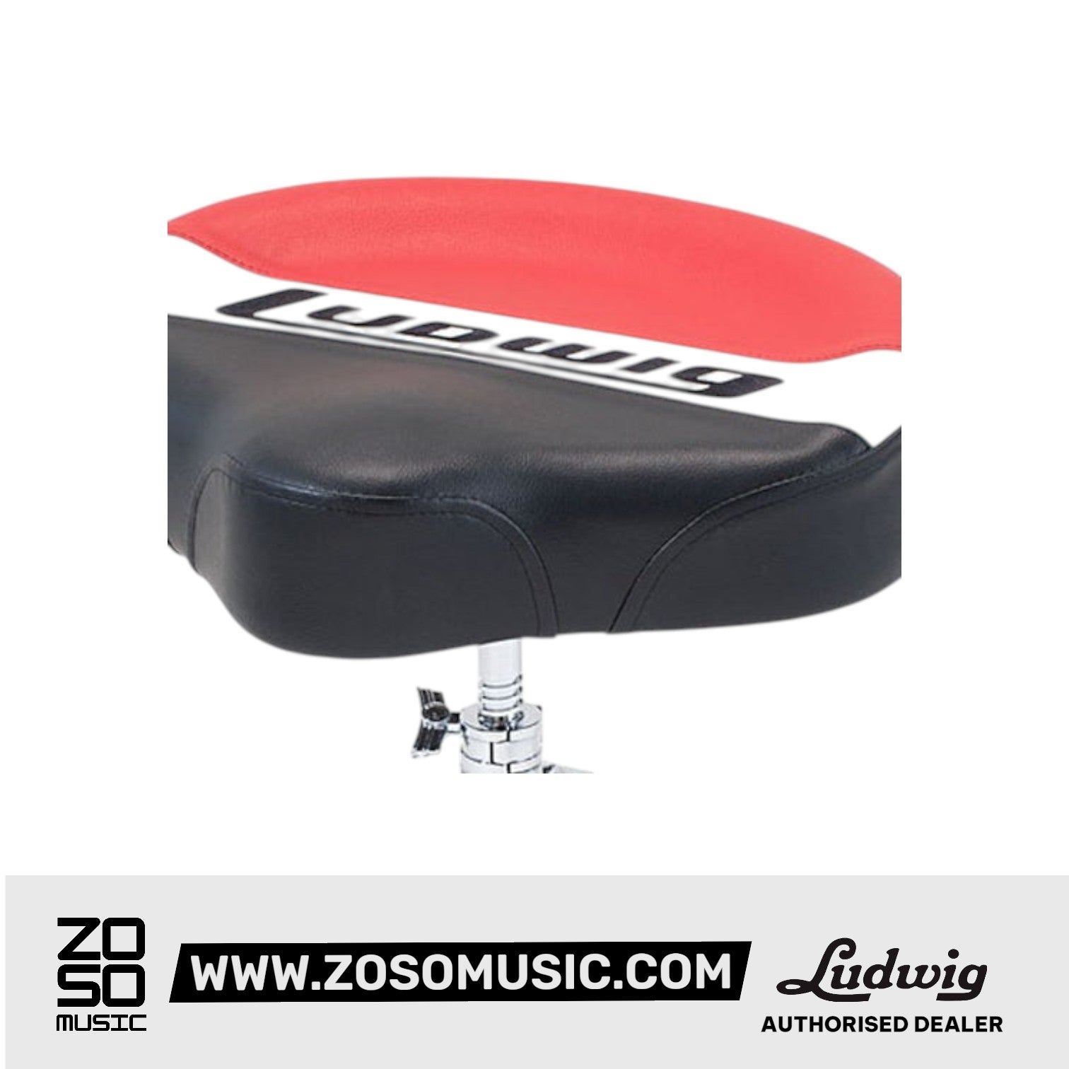 Ludwig LAP50THDIR Atlas Pro Saddle Throne |  LUDWIG |  DRUM-STOOL/THRONE |  Zoso Music