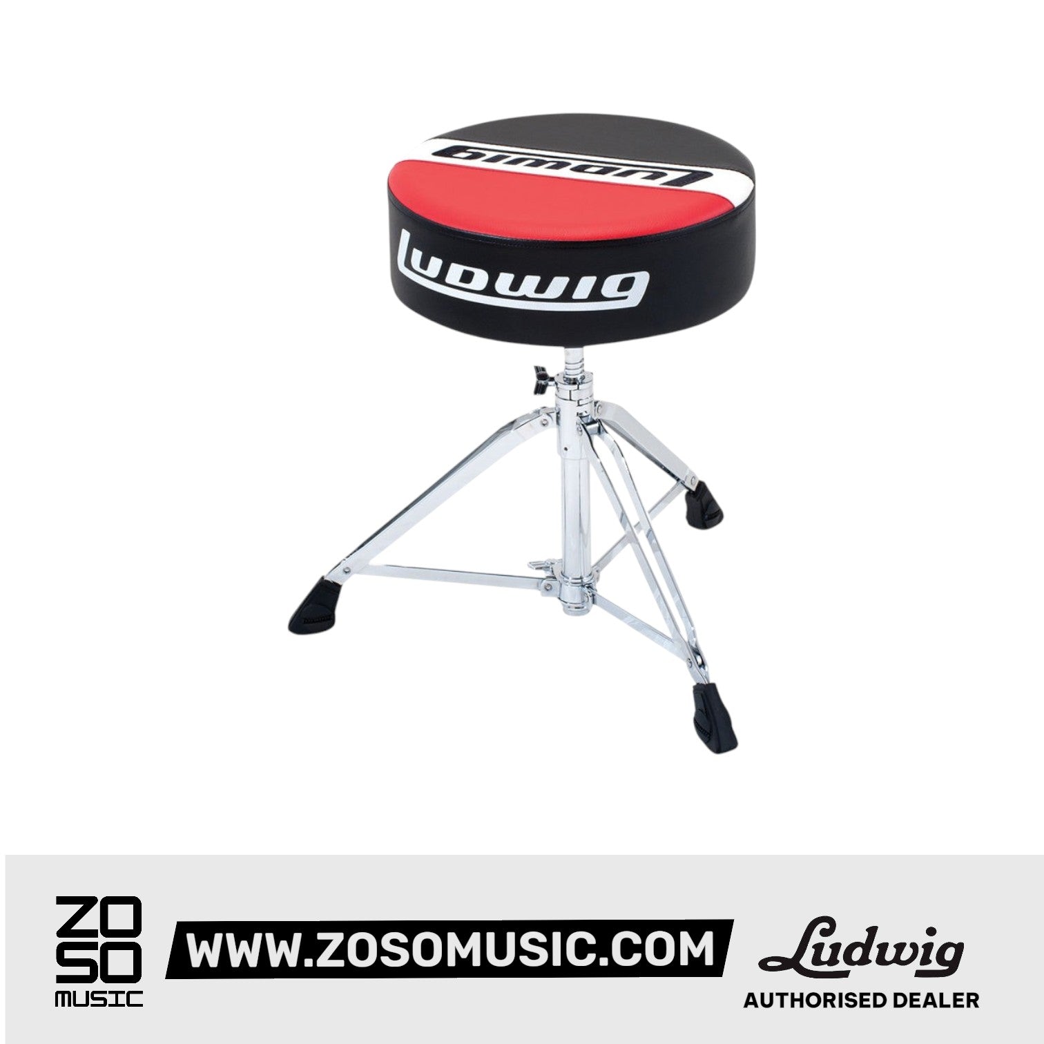 Ludwig LAP51THDIR Atlas Pro Round Throne |  LUDWIG |  DRUM-STOOL/THRONE |  Zoso Music
