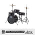 Ludwig LC178X016DIR Pocket Kit 4-Piece Drum Kit w/Hardware+Cymbals, Black Sparkle |  LUDWIG |  DRUM-ACOUSTIC |  Zoso Music