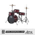Ludwig LC178X025DIR Pocket Kit 4-Piece Drum Kit w/Hardware+Cymbals, Wine Red Sparkle |  LUDWIG |  DRUM-ACOUSTIC |  Zoso Music