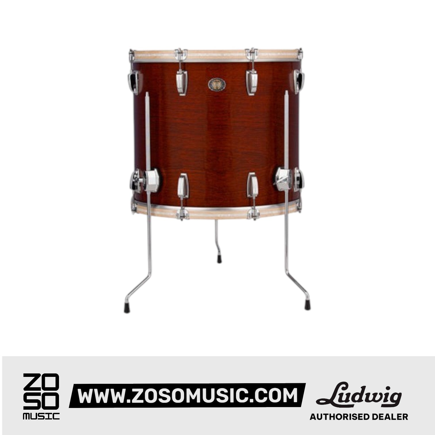 Ludwig LLF568XXVBCX 16x18inch 110th Anniversary Legacy Mahogany Floor Tom, Van Buren
 | Zoso Music Sdn Bhd