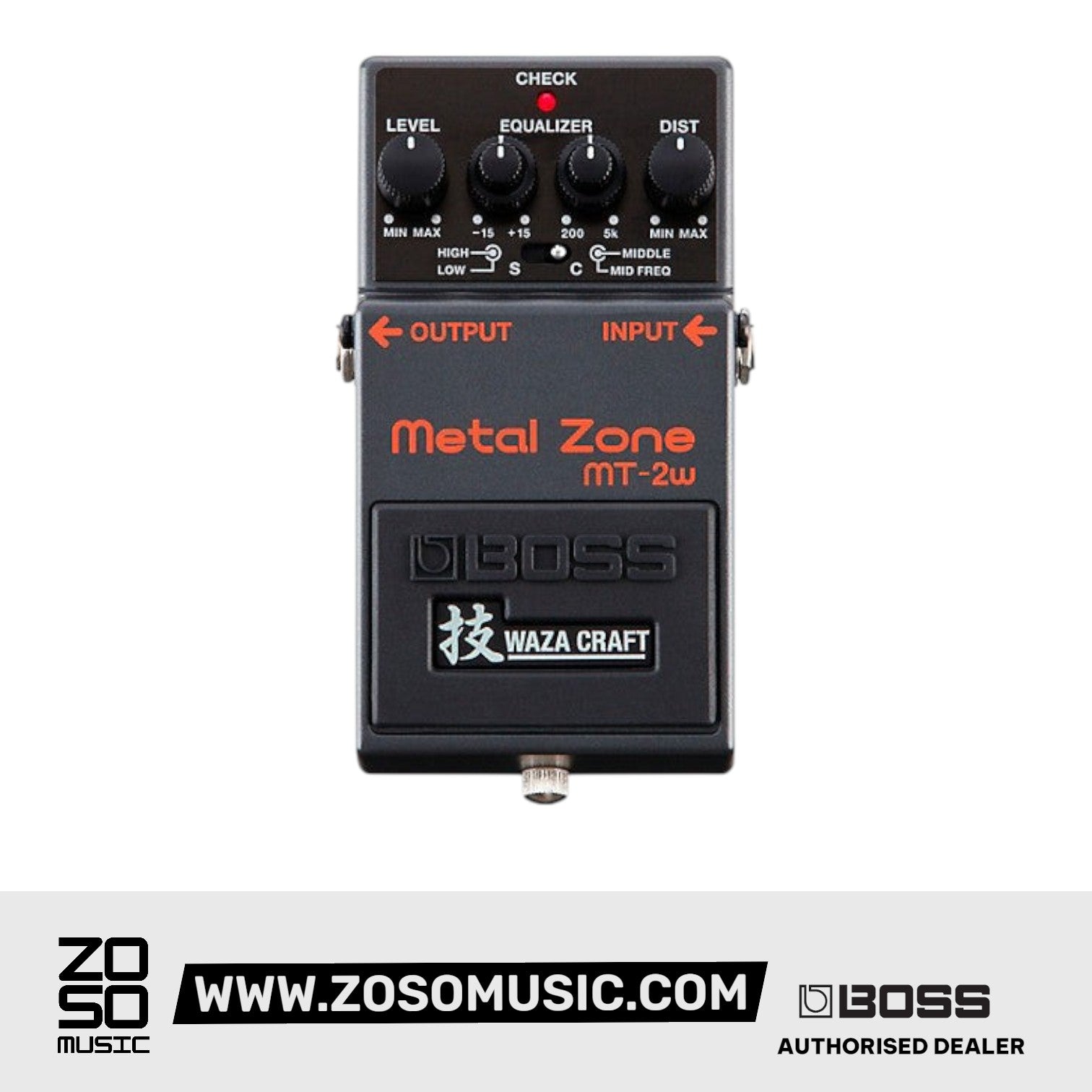 BOSS MT-2W METAL ZONE WAZA CRAFT DISTORTION PEDAL (MT2W / MT 2W) | BOSS , Zoso Music