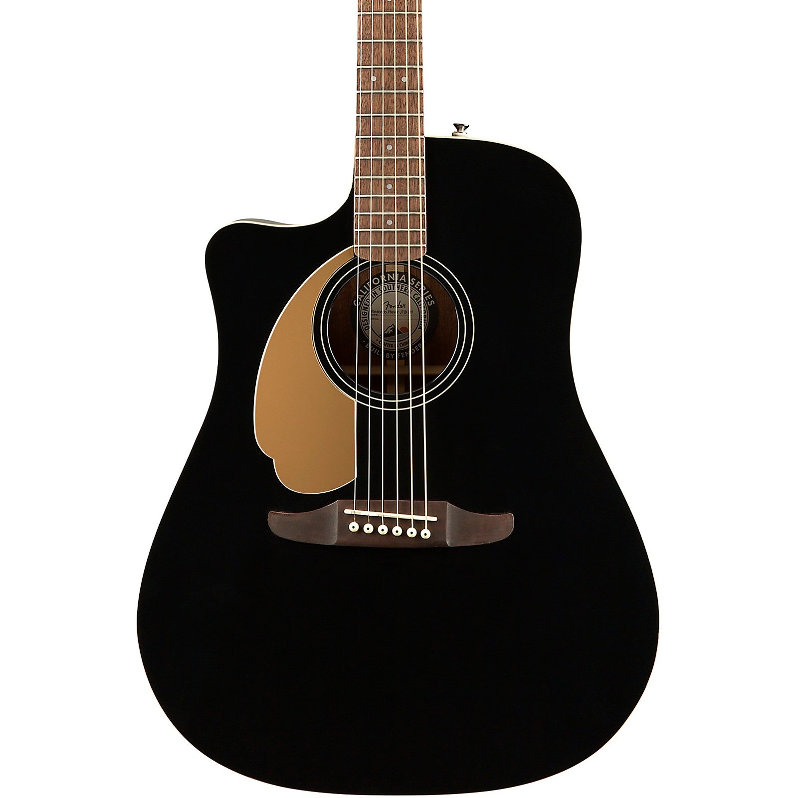 Fender California Redondo Player Left-Handed Acoustic Guitar, Jetty Black