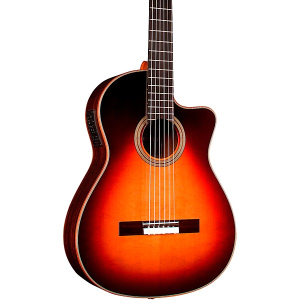 Cordoba Fusion Orchestra CE Tear Drop Burst - Solid Canadian Cedar Top, Rosewood Back & Sides with Pickup | Zoso Music Sdn Bhd