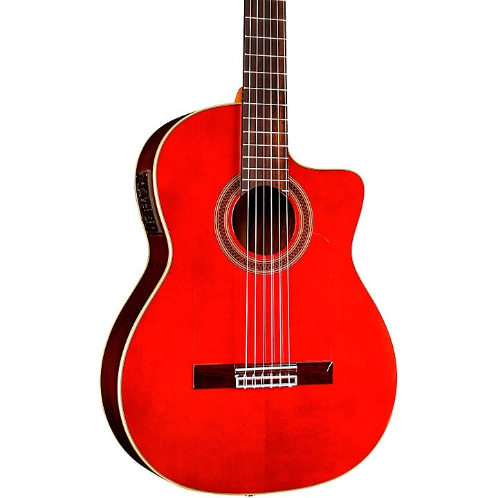 Cordoba GK Studio Negra Classical Guitar - Solid European Spruce Top, Rosewood Back & Sides with Pickup - Wine Red