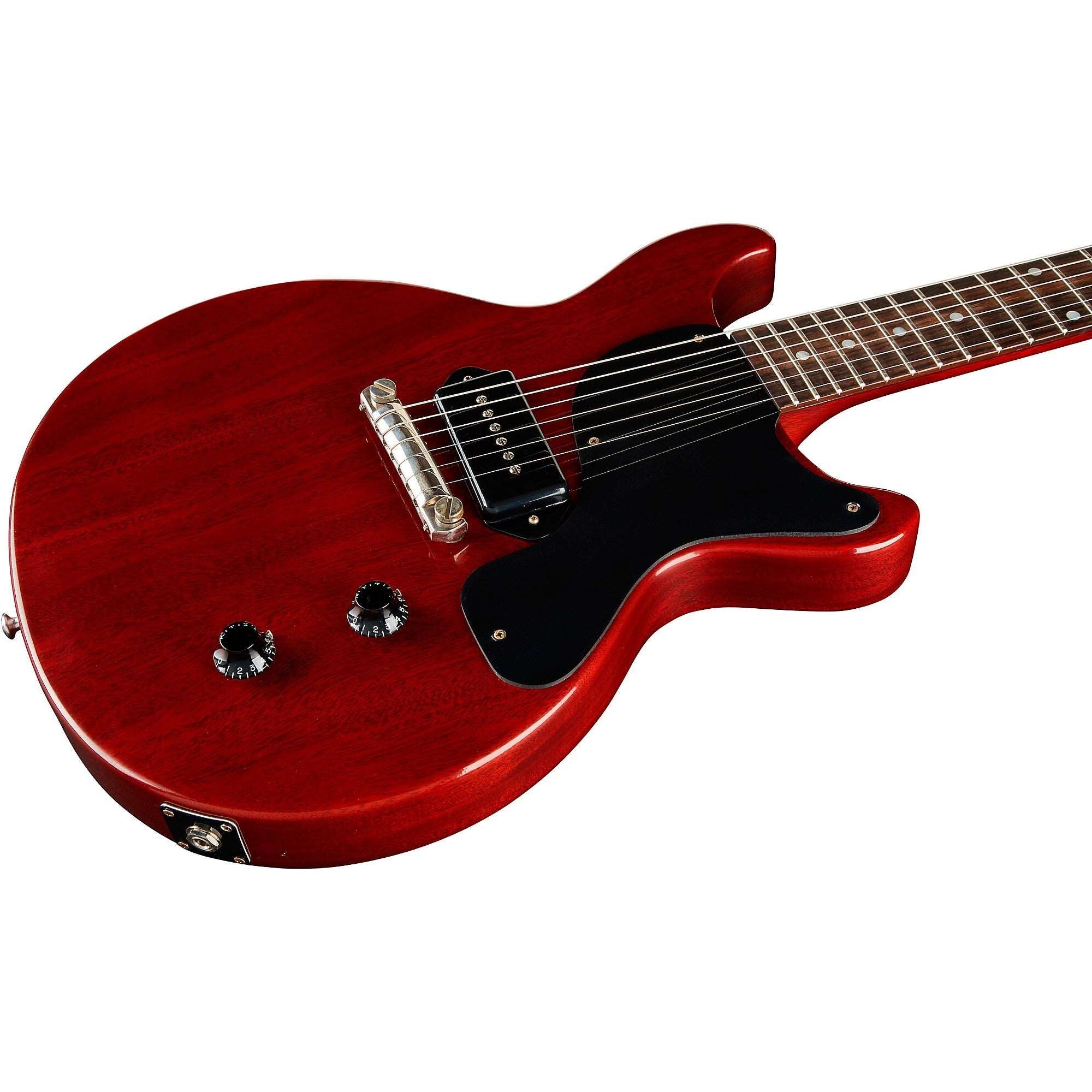 Gibson 1958 Les Paul Junior Double Cut Reissue VOS Electric Guitar, Cherry Red (LPJRDC58VOFCNH1)