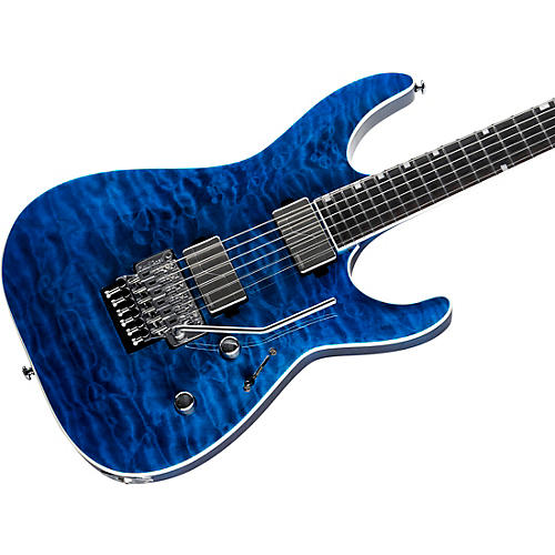 ESP LTD MH-1000 QM Electric Guitar - Black Ocean Zoso Music