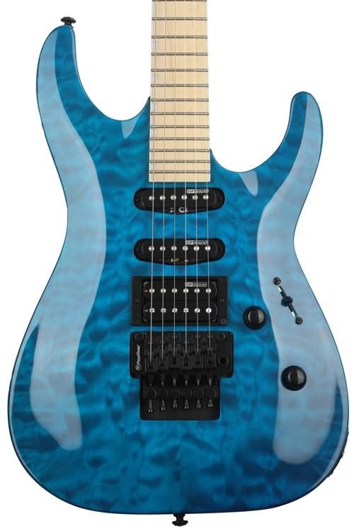 Esp LTD Mh-203qm Electric Guitar- See Thru Blue (Mh203qmstb)