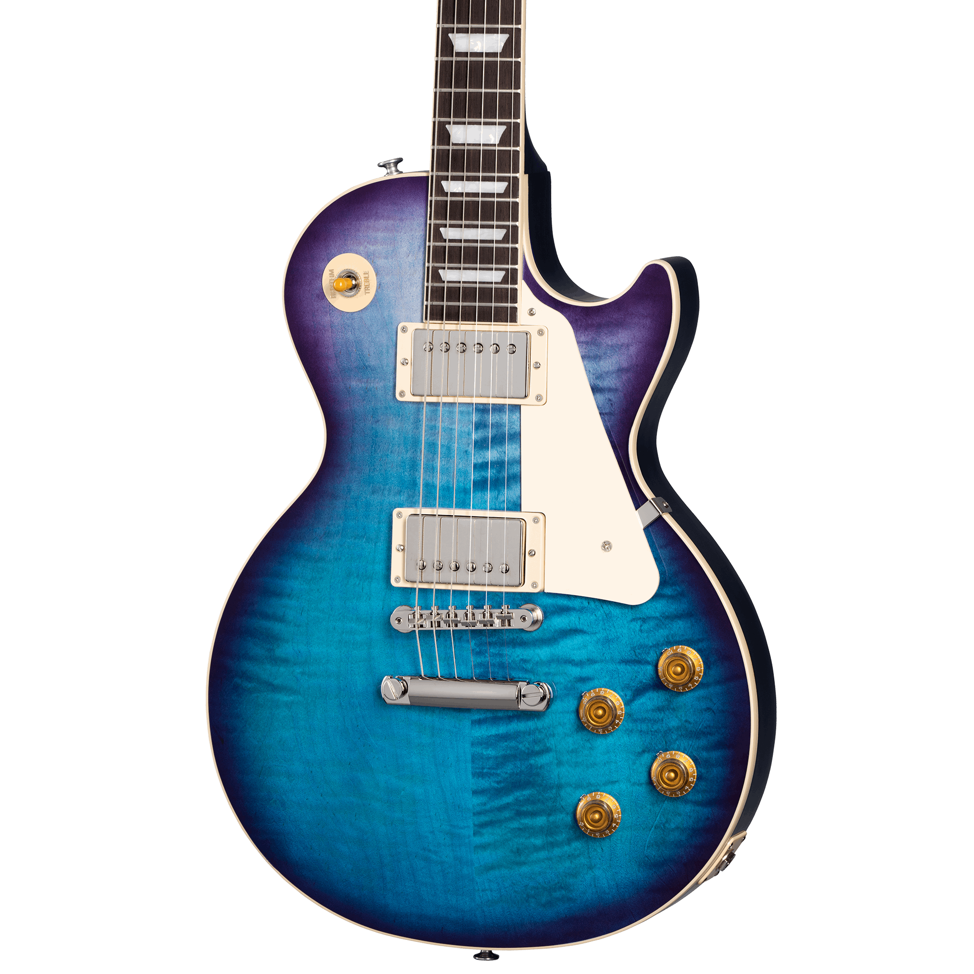Gibson Les Paul Standard 50s Figured Top Electric Guitar - Blueberry | Zoso Music Sdn Bhd