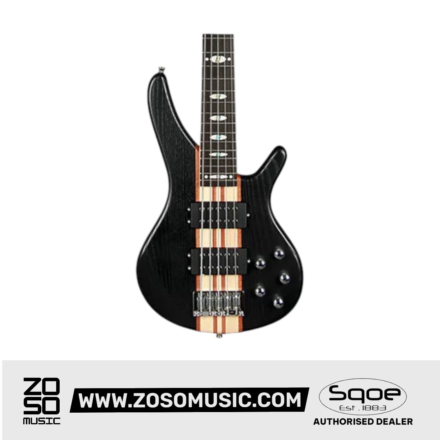 SQOE LT5BS Active 5 String Bass Guitar