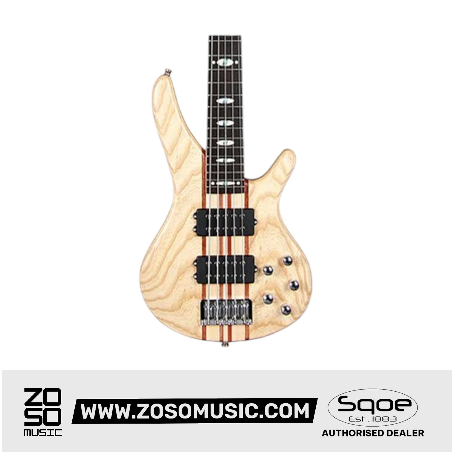 SQOE LT4BS Active 4 String Bass Guitar