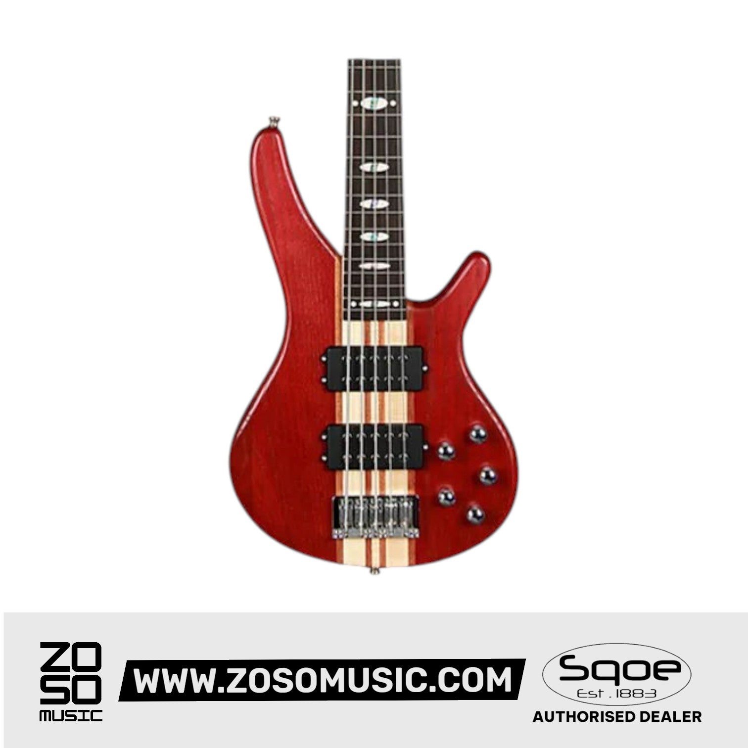 SQOE LT4BS Active 4 String Bass Guitar