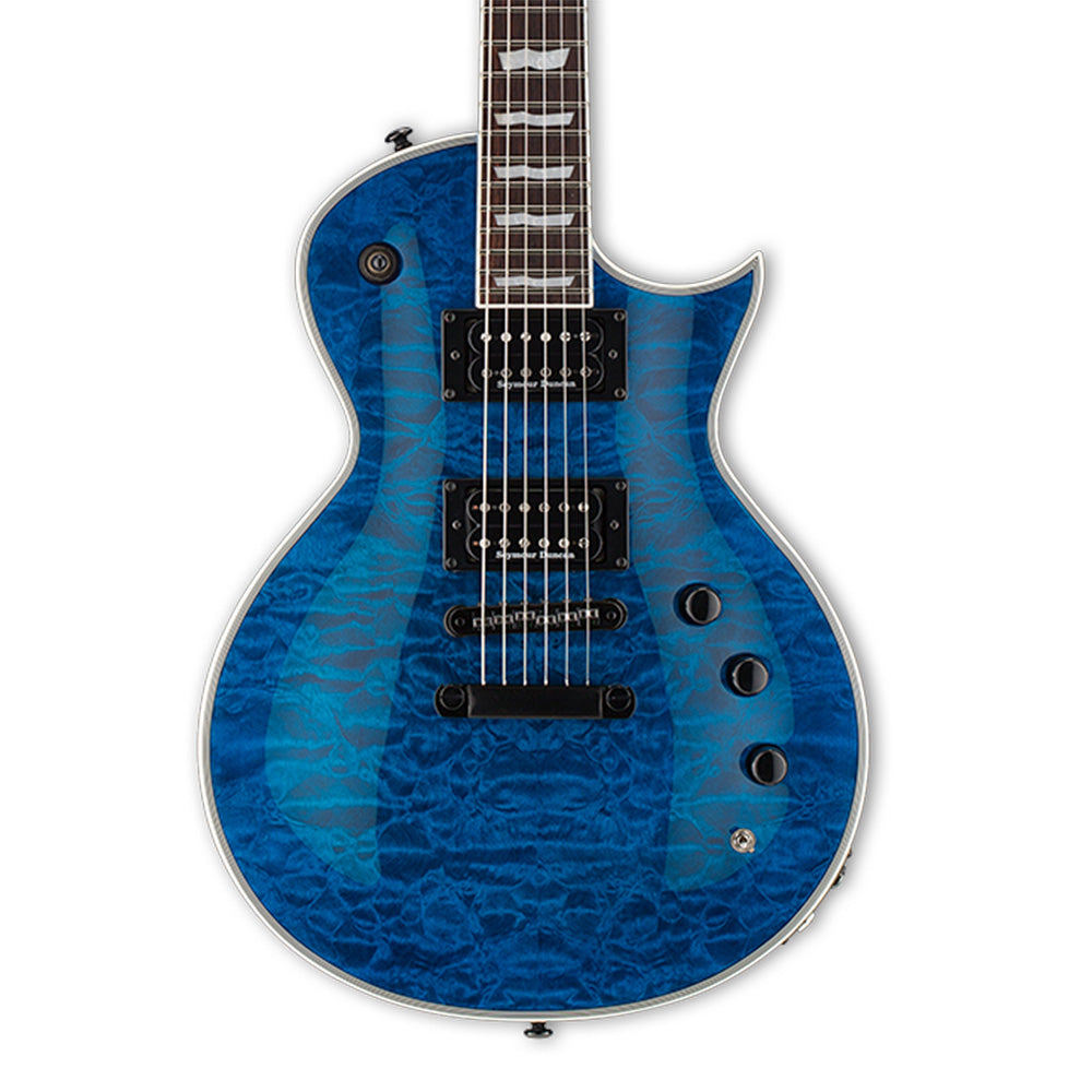 Esp LTD Ec-1000 Piezo Electric Guitar - See Thru Blue (Ec1000piezoqmstb) |  LTD |  ELECTRIC GUITAR |  Zoso Music