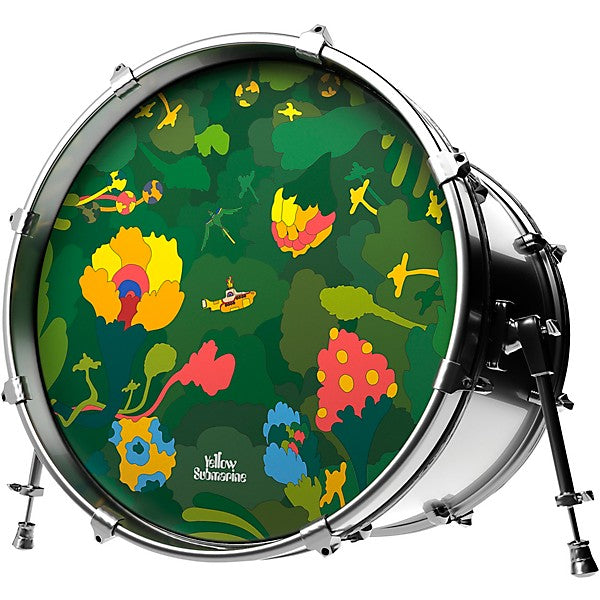 Evans Yellow Submarine Resonant Bass Drumhead, Pepperland Woods |  EVANS |  DRUMHEAD |  Zoso Music