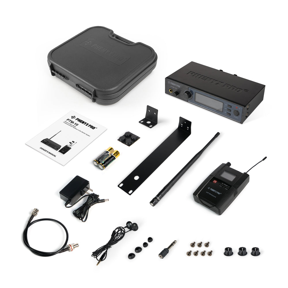 Phenyx Pro Best Budget Wireless PTM-10 Stereo Wireless in Ear Monitor System Bodypack Receiver
