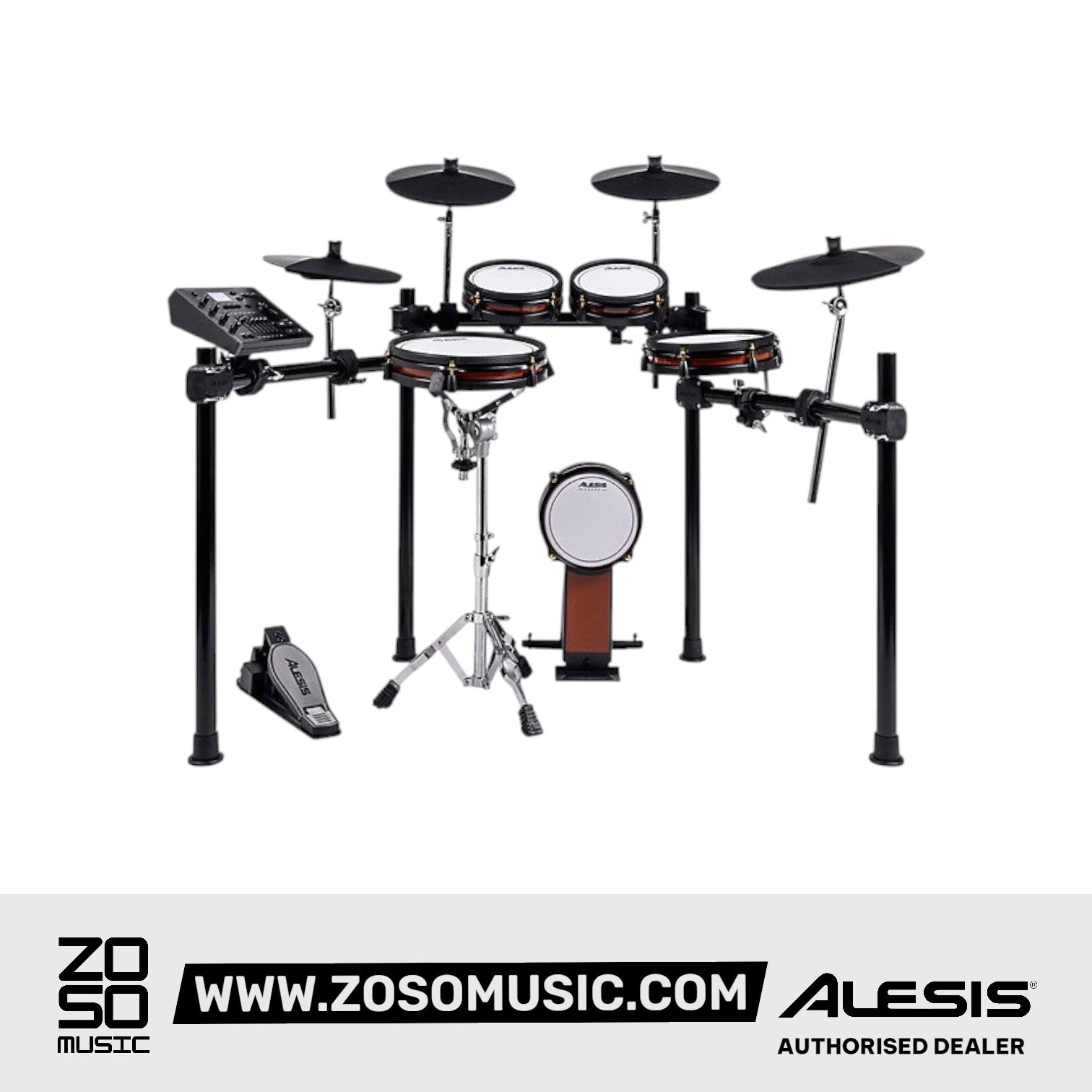 Alesis Crimson III Electronic Drum Kit With Mesh Heads | Zoso Music Sdn Bhd