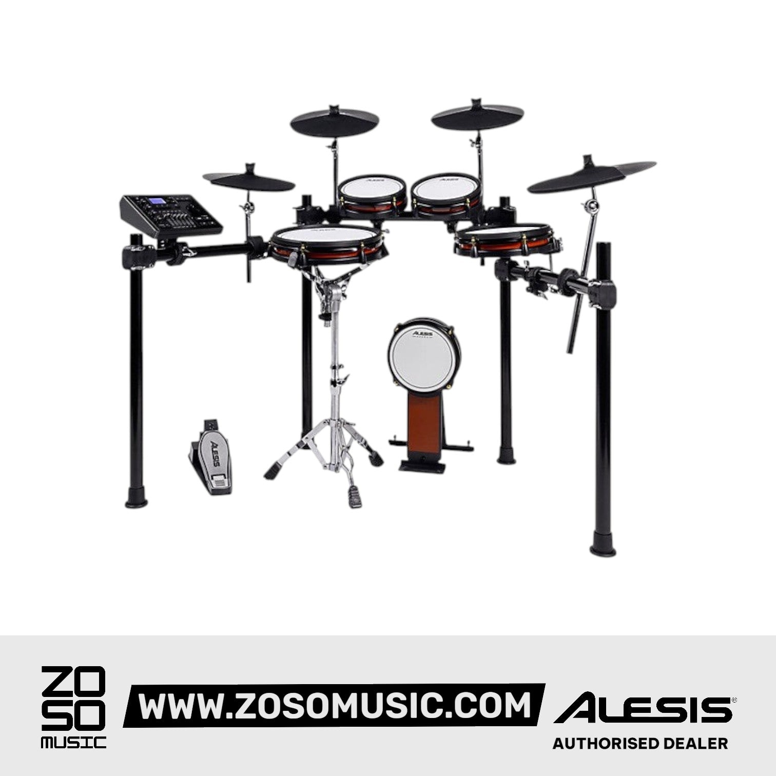Alesis Crimson III Electronic Drum Kit With Mesh Heads |  ALESIS |  DRUM-ELECTRONIC |  Zoso Music