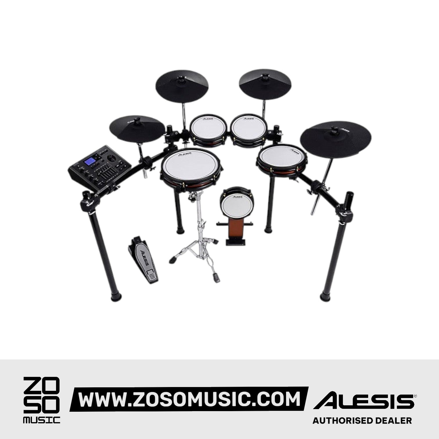 Alesis Crimson III Electronic Drum Kit With Mesh Heads |  ALESIS |  DRUM-ELECTRONIC |  Zoso Music
