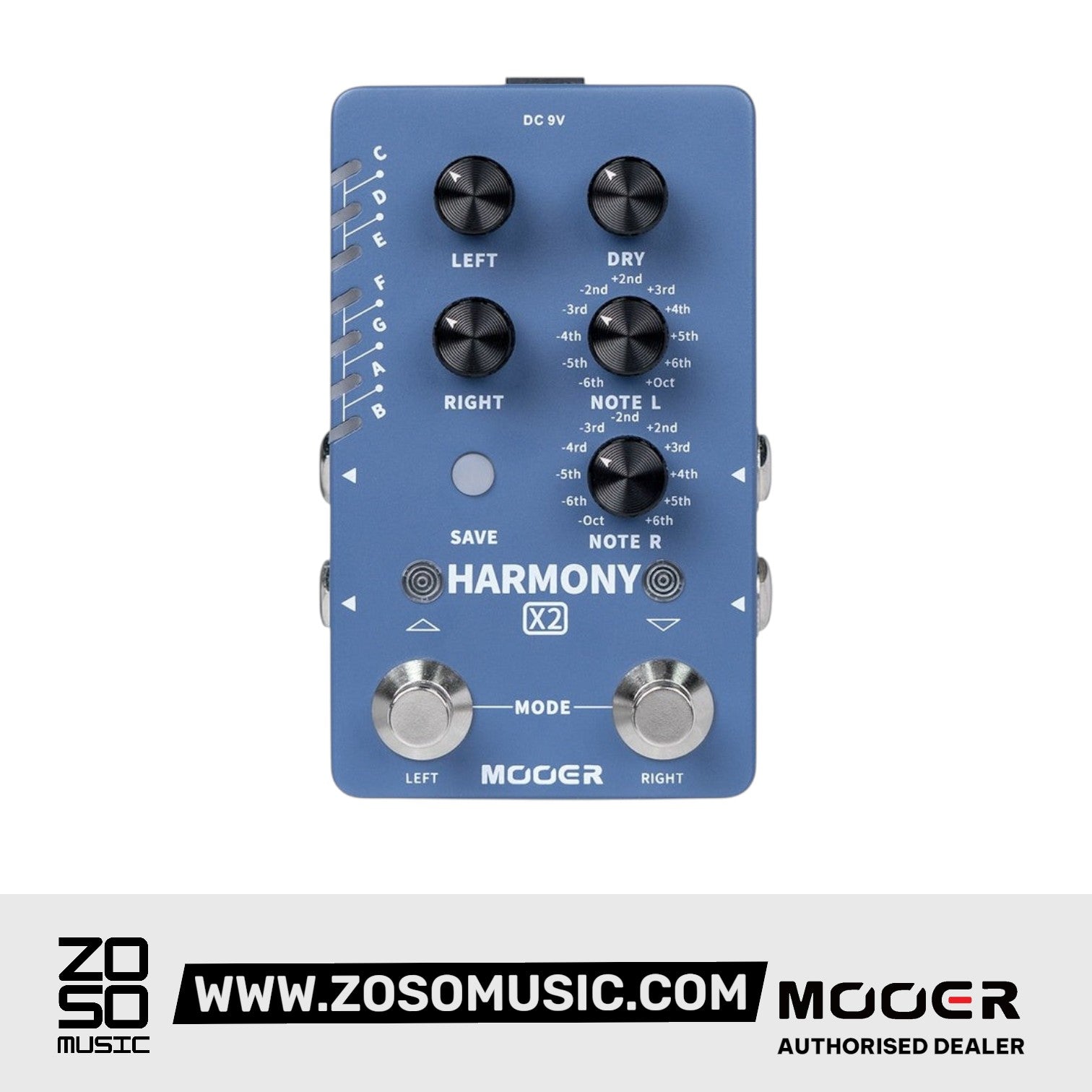 Mooer Harmony X2 - Harmony Pedal | Zoso Music Sdn Bhd