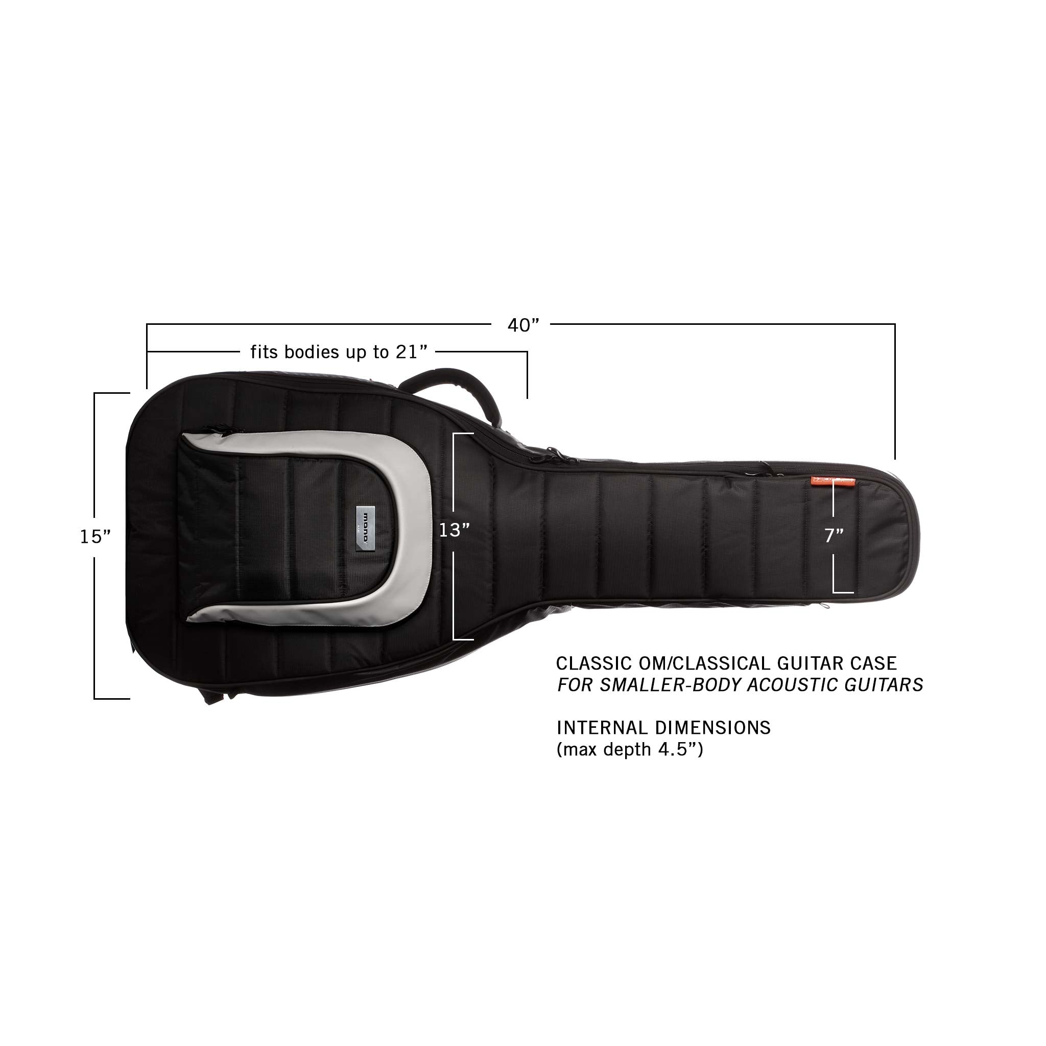 MONO Classic OM/Classical Guitar Case, Black - ZOSO MUSIC