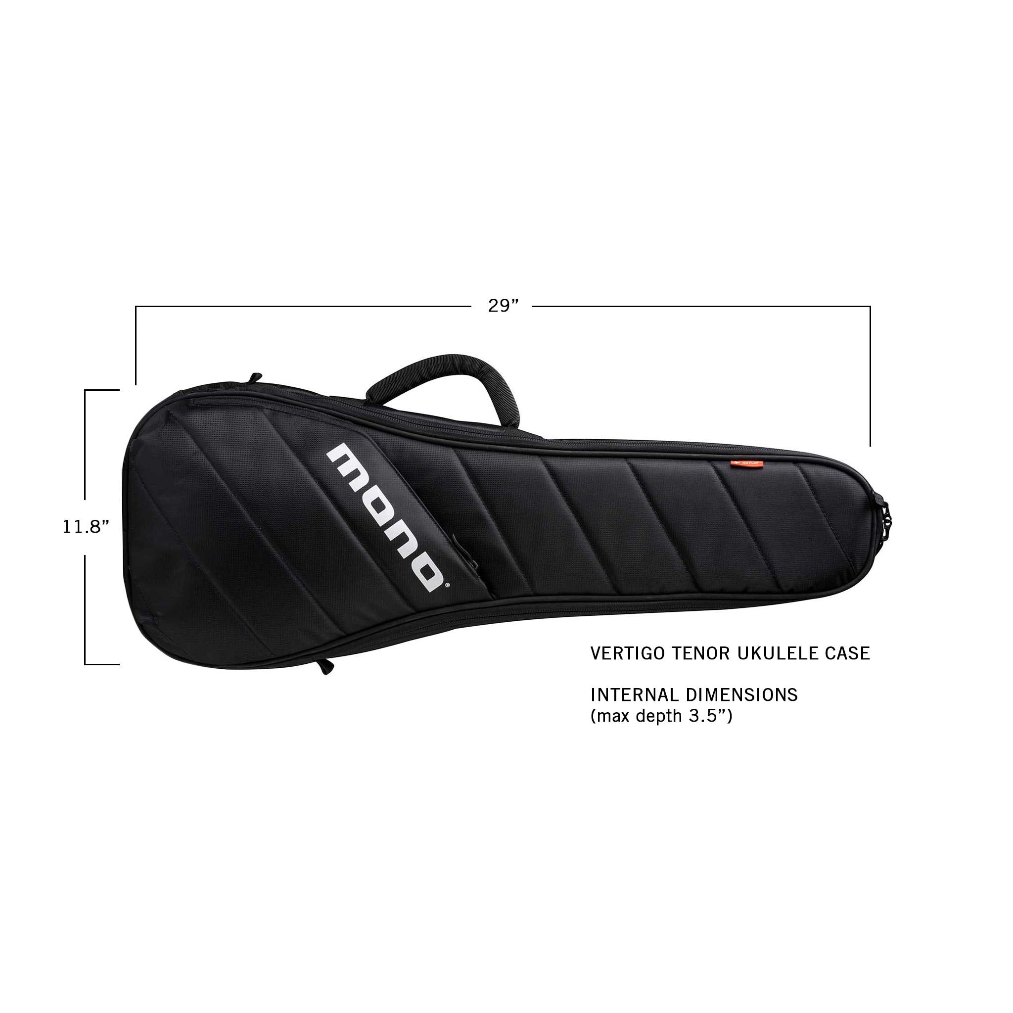 MONO Vertigo Tenor Ukulele Case, Black - ZOSO MUSIC
