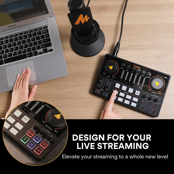 Maonocaster AME2 Integrated Audio Production Studio Sound Card For Live Streaming