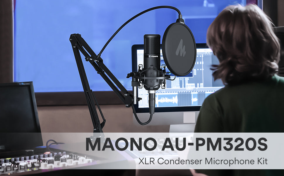 Maono PM320S Professional XLR Condenser Microphone Set – Studio Mic Kit with Shock Mount & Pop Filter |  MAONO |  MICROPHONE |  Zoso Music