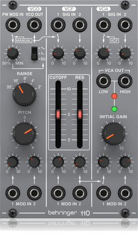 Behringer 110 VCO/VCF/VCA Eurorack Module | BEHRINGER , Zoso Music