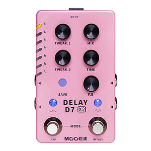 Mooer D7 X2 Dual Footswitch Stereo Delay Pedal | Zoso Music Sdn Bhd