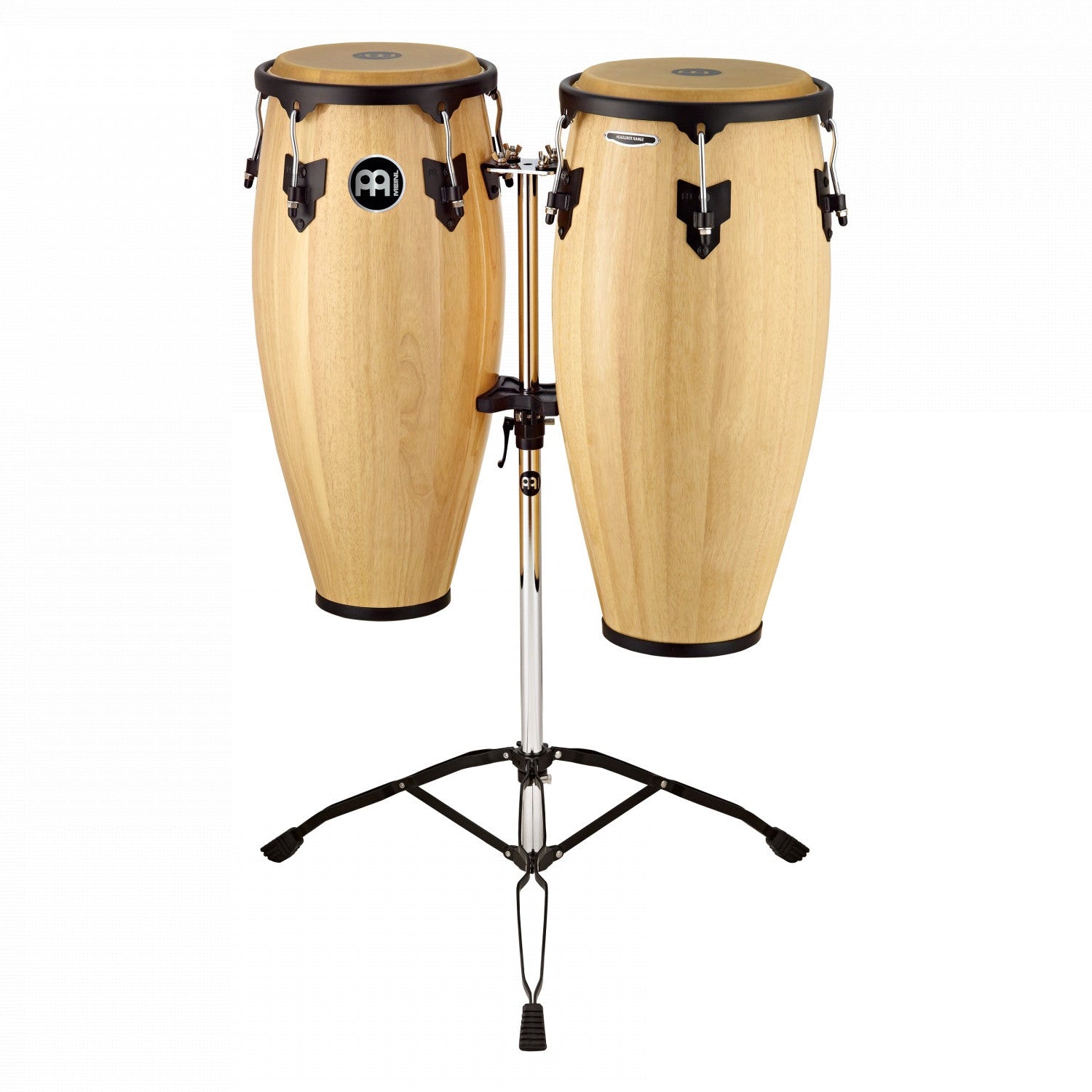 Meinl Percussion HC888NT 10" & 11" Headliner Series Conga Set, Natural, Double stand, Hand selected buffalo heads  | Zoso Music Sdn Bhd