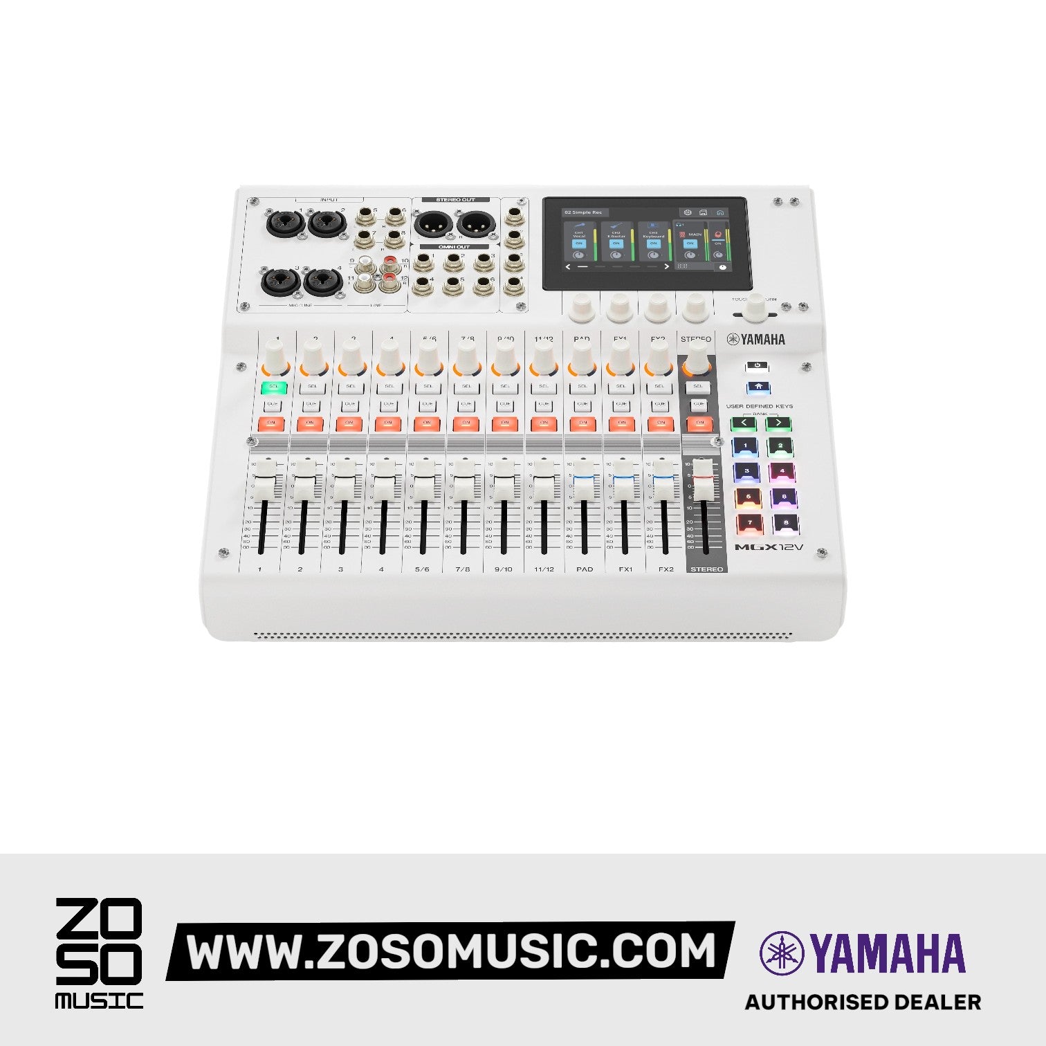 Yamaha MGX12V Digital Mixer - Black | Zoso Music Sdn Bhd