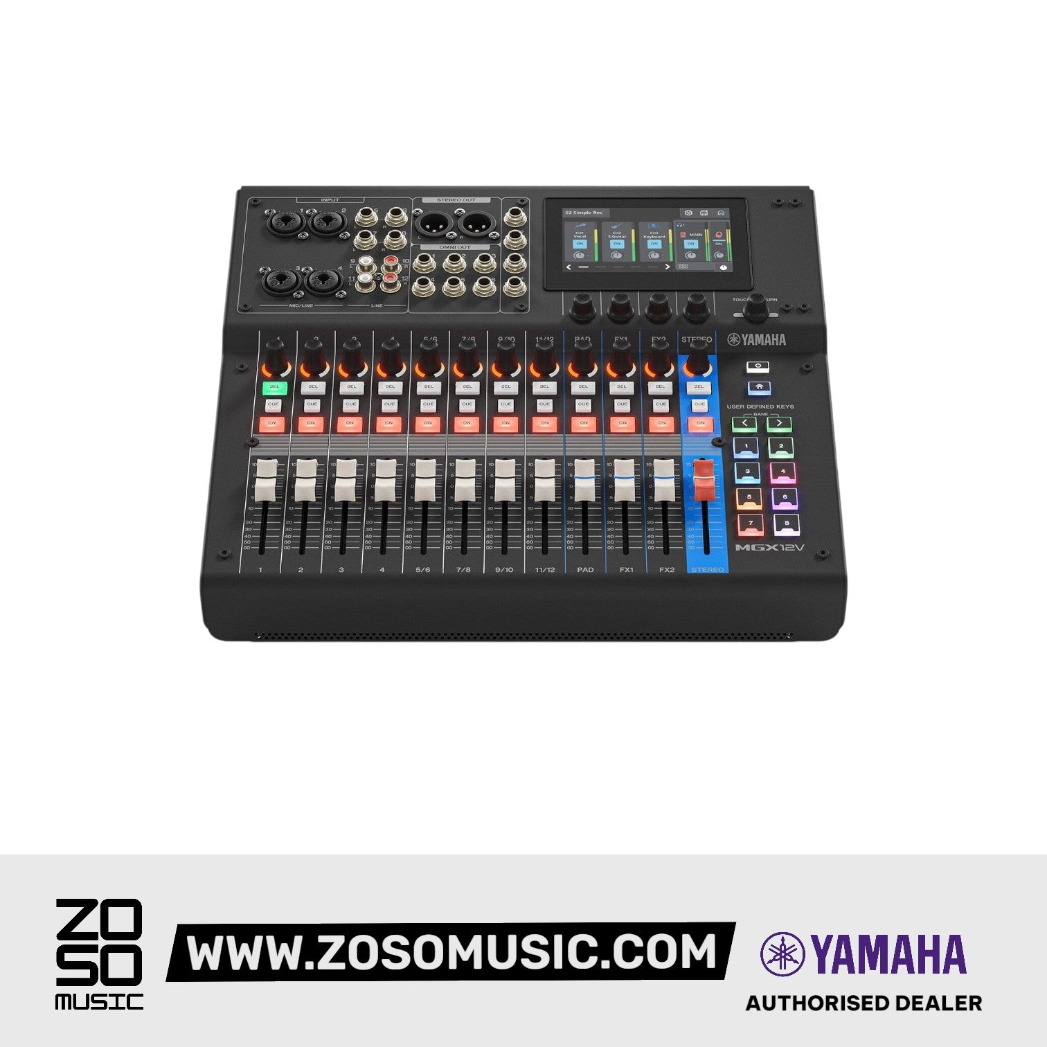 Yamaha MGX12V 18-Channel Digital Mixing Console with Video Interface