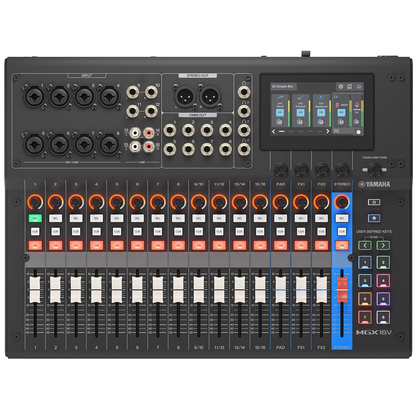 Yamaha MGX16V 22-Channel Digital Mixing Console with Video Interface