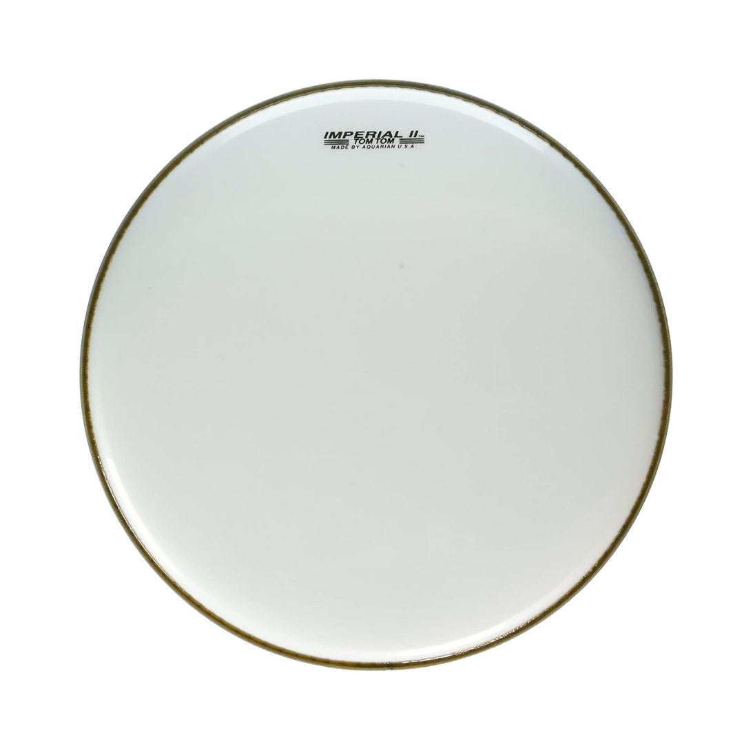 Aquarian MI-II-WH Imperial II 1ply 10mil White Marching Tenor Drumhead | Zoso Music Sdn Bhd