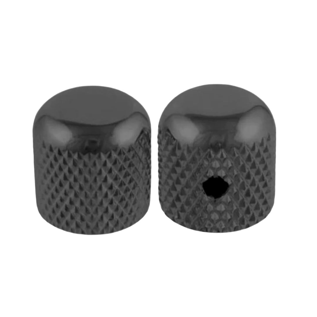 ALLPARTS MK-0110-003 Metal Dome Knobs - Black (Pack of 2) | Zoso Music Sdn Bhd