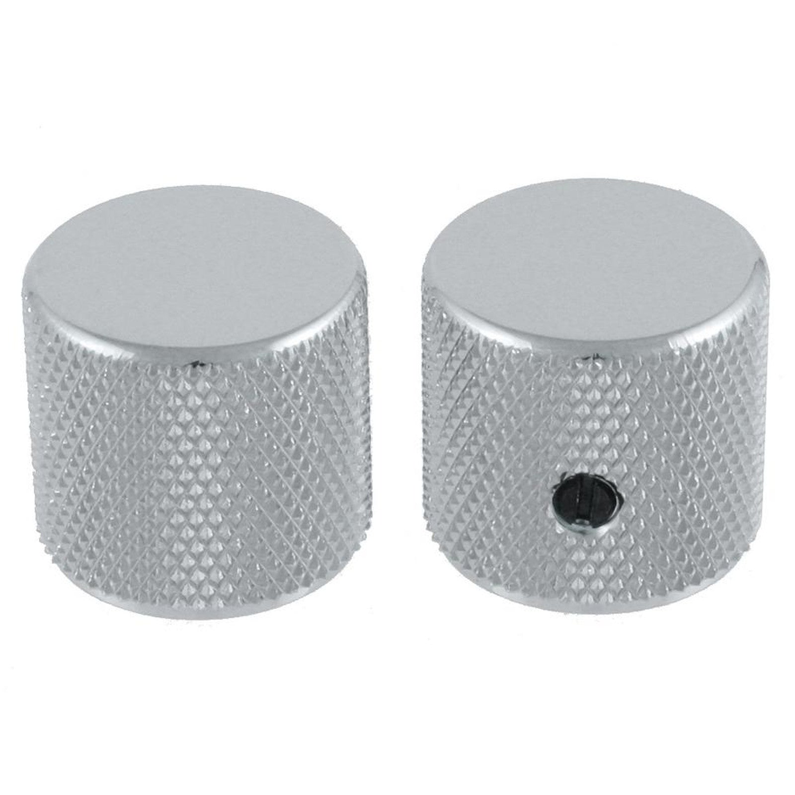 ALLPARTS MK-0115-010 Metal Barrel Knobs - Chrome (Pack of 2) | Zoso Music Sdn Bhd