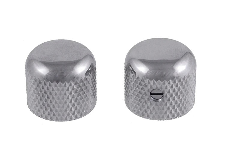 ALLPARTS MK-3150-010 Short Metal Dome Knobs - Chrome (Pack of 2)| Zoso Music Sdn Bhd