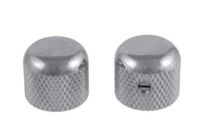 ALLPARTS MK-3150-010 Short Metal Dome Knobs - Chrome (Pack of 2)| Zoso Music Sdn Bhd