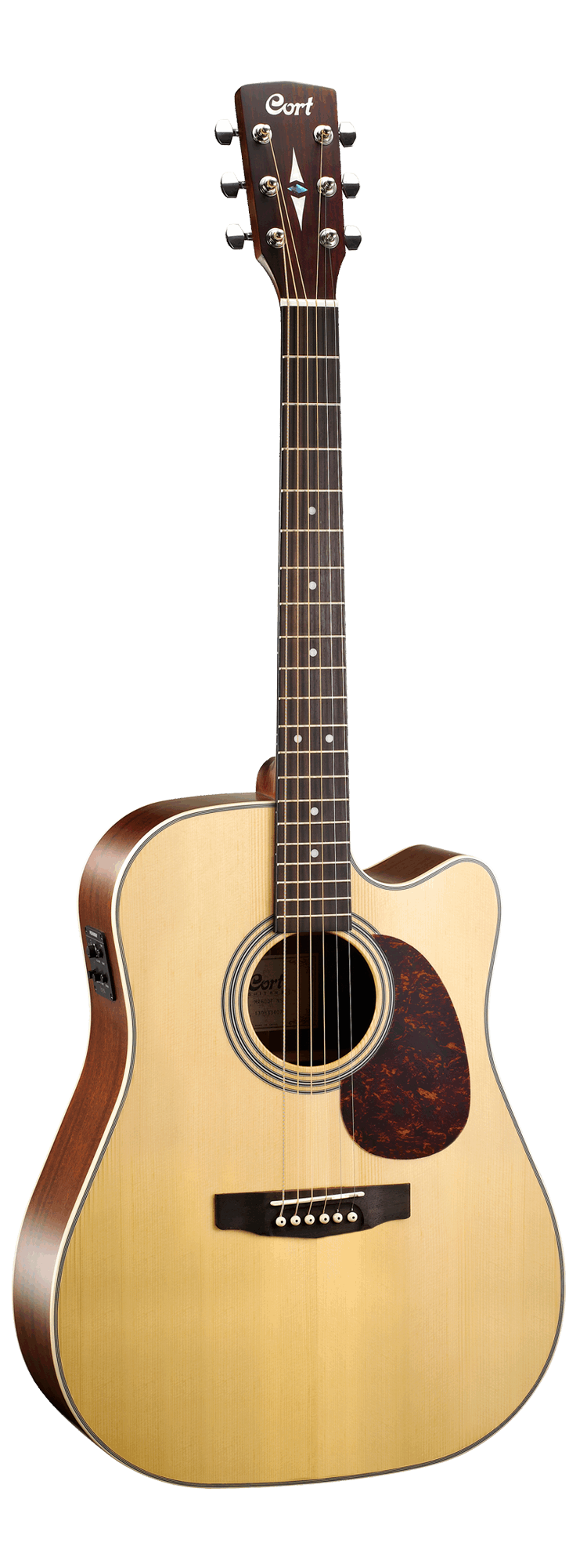 Cort MR-600F Solid Top Acoustic Guitar EQ With Bag Natural | CORT , Zoso Music