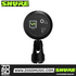 Zoso Music Shure MV6 USB gaming microphone rear view showing the headphone jack and USB-C port on a desktop stand.