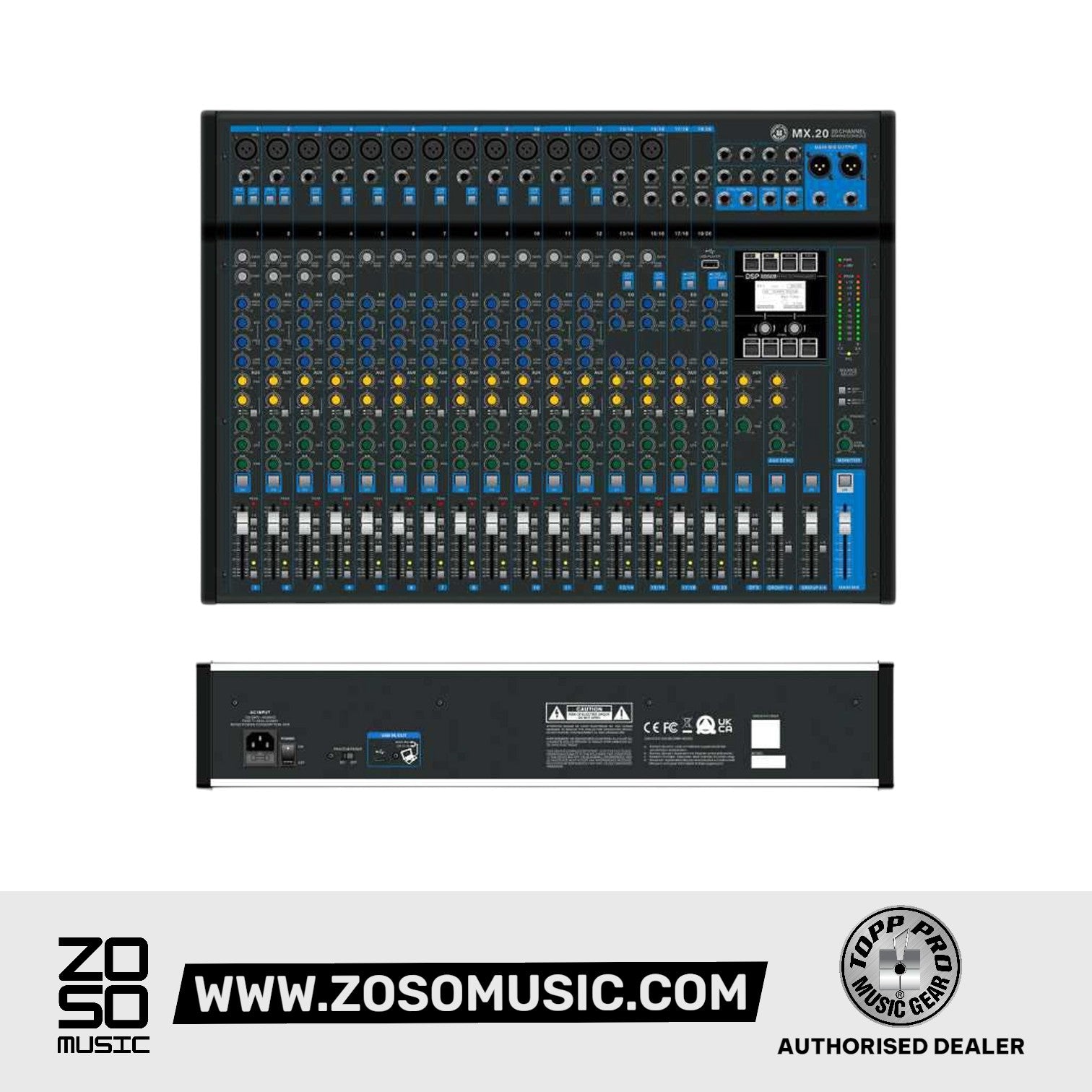 Topp Pro MX.20 Analog Mixer |  TOPP PRO |  MIXER-ANALOG |  Zoso Music