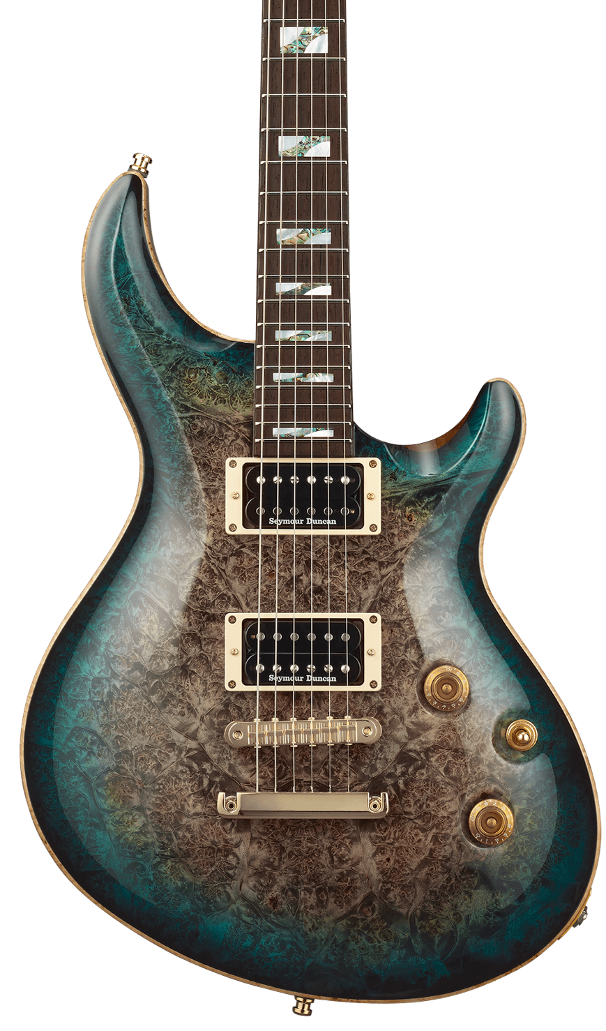 ESP Original MYSTIQUE NT-CTM/Burl Maple - Reptile Blue Burst [MIJ - Made in Japan] | Zoso Music Sdn Bhd