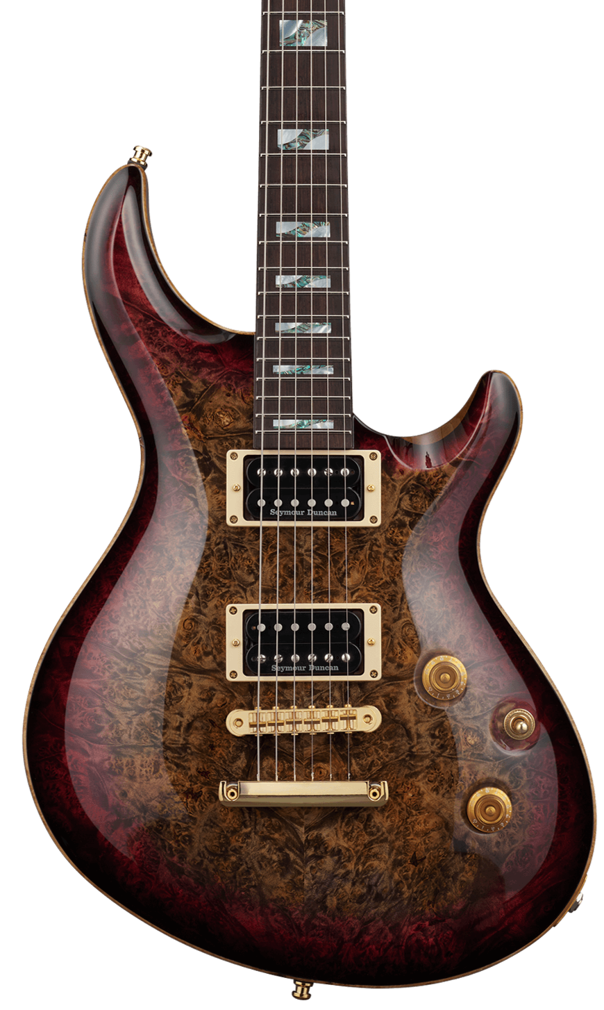 ESP Original MYSTIQUE NT-CTM/Burl Maple - Reptile Red Burst [MIJ - Made in Japan] | Zoso Music Sdn Bhd